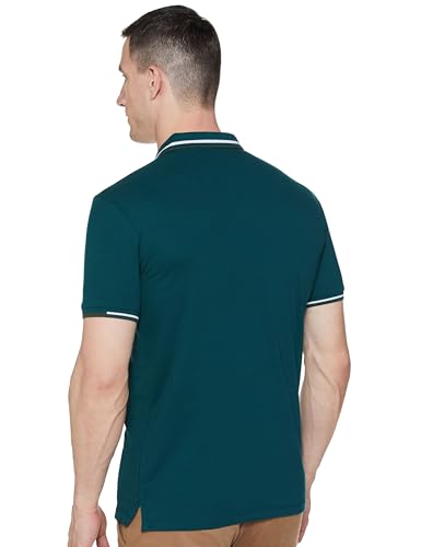 Allen Solly Men's Regular Fit Cotton Polo with Collar Detail