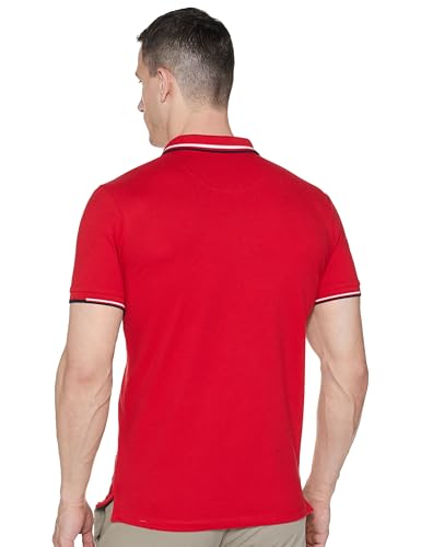 Allen Solly Men's Regular Fit Cotton Polo with Collar Detail