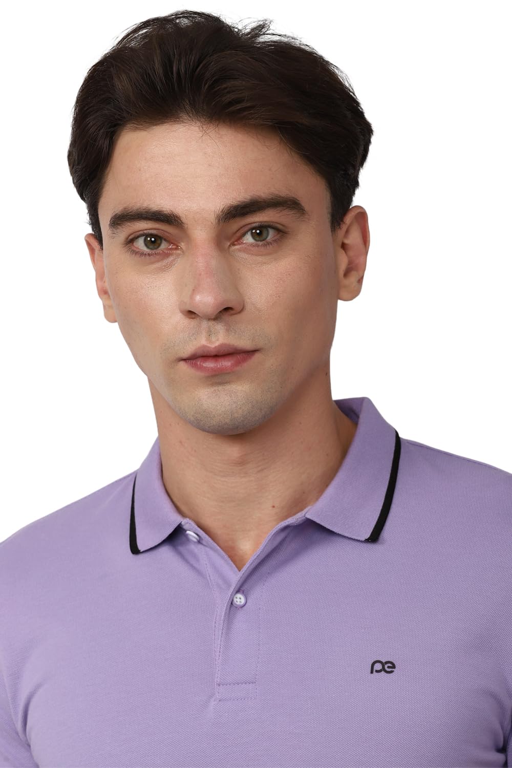 Peter England Men's Snug Fit Solid Polo T-Shirt with Coloured Collar Tipping| Cotton Rich| Premium Pique Weave