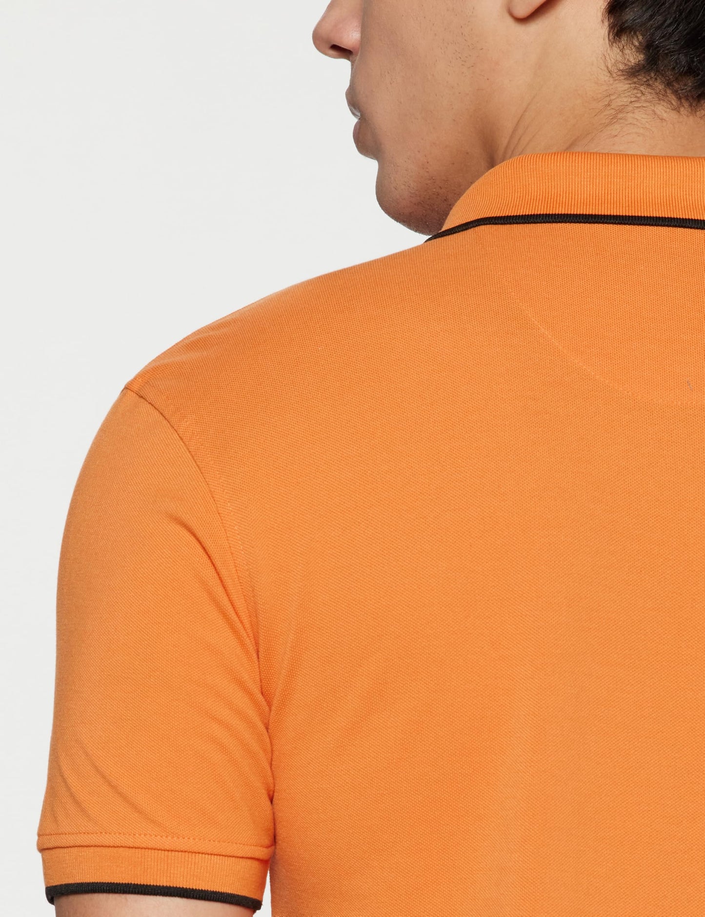 Peter England Men's Snug Fit Solid Polo T-Shirt with Coloured Collar Tipping| Cotton Rich| Premium Pique Weave