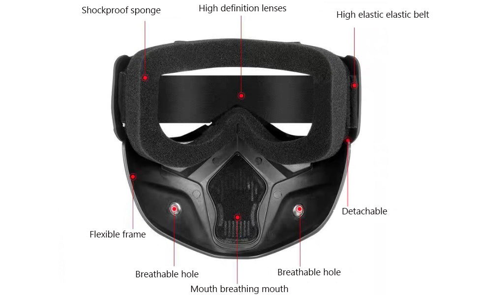 Motorcycle Goggles for safety mask.