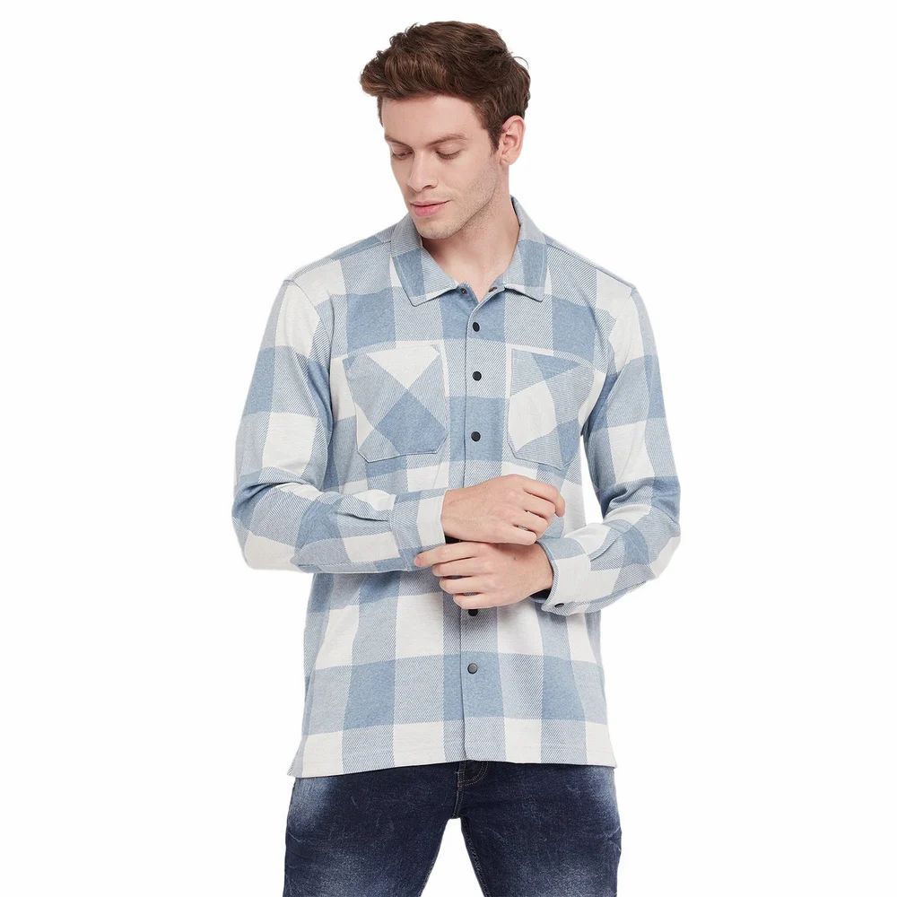 Hang N Hold Blue Shirt - Stylish Full Sleeves Shirt for Men