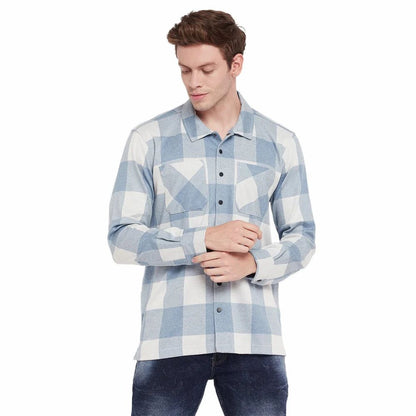Hang N Hold Blue Shirt - Stylish Full Sleeves Shirt for Men