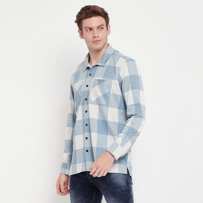 Hang N Hold Blue Shirt - Stylish Full Sleeves Shirt for Men