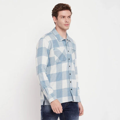 Hang N Hold Blue Shirt - Stylish Full Sleeves Shirt for Men