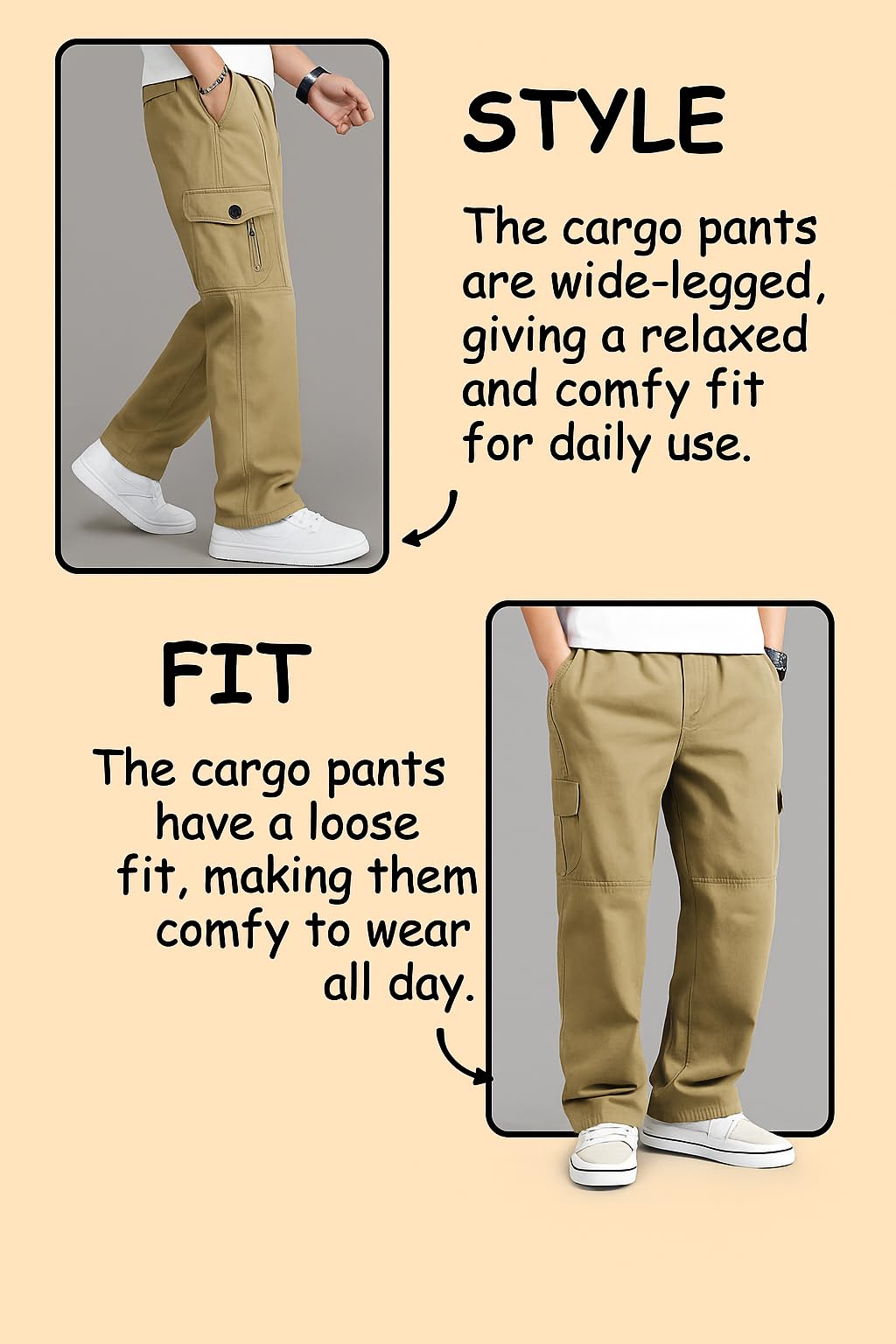 Lymio Men Cargo || Men Cargo Pants || Men Cargo Pants Cotton || Cargos for Men (Cargo-117-120)