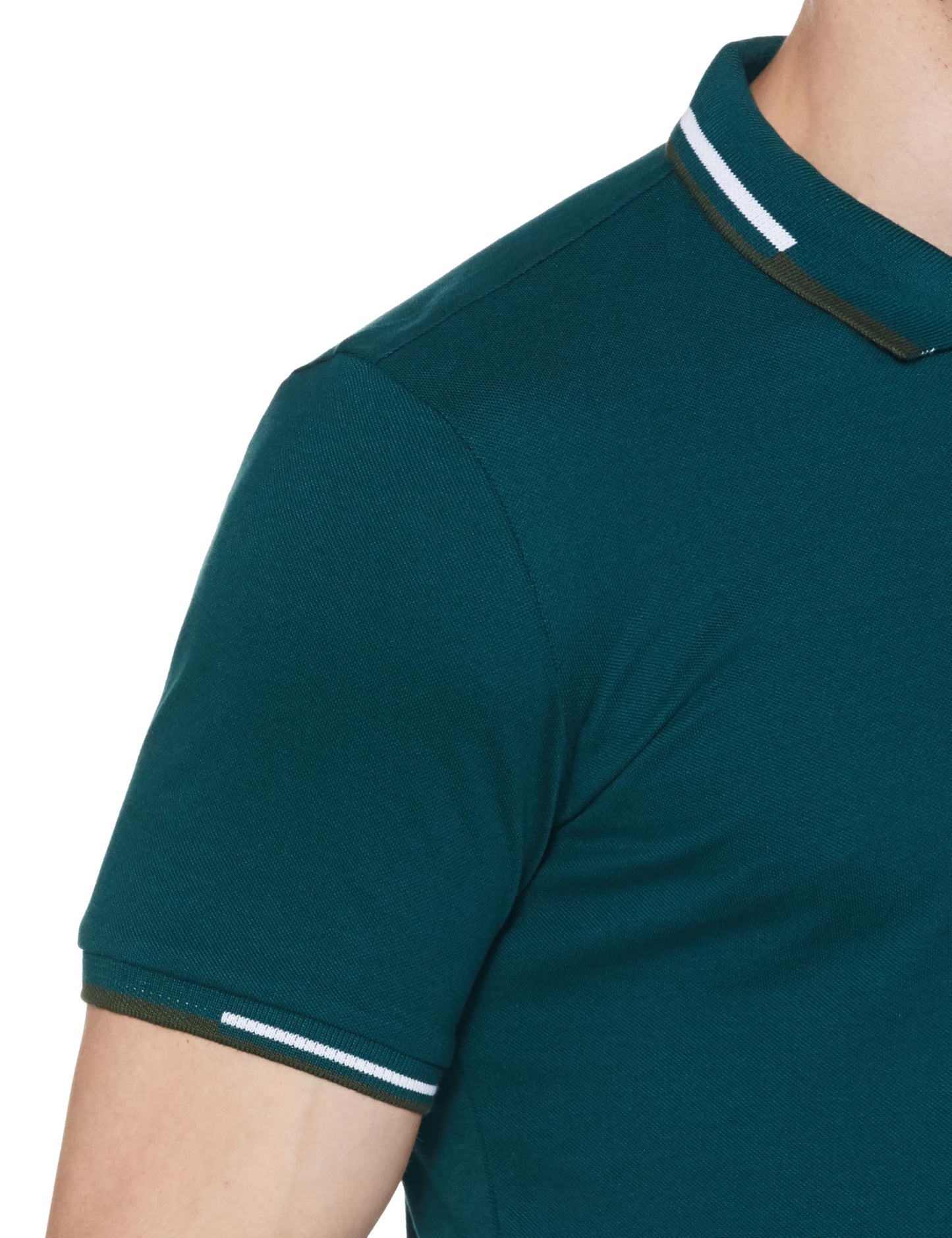 Allen Solly Men's Regular Fit Cotton Polo with Collar Detail