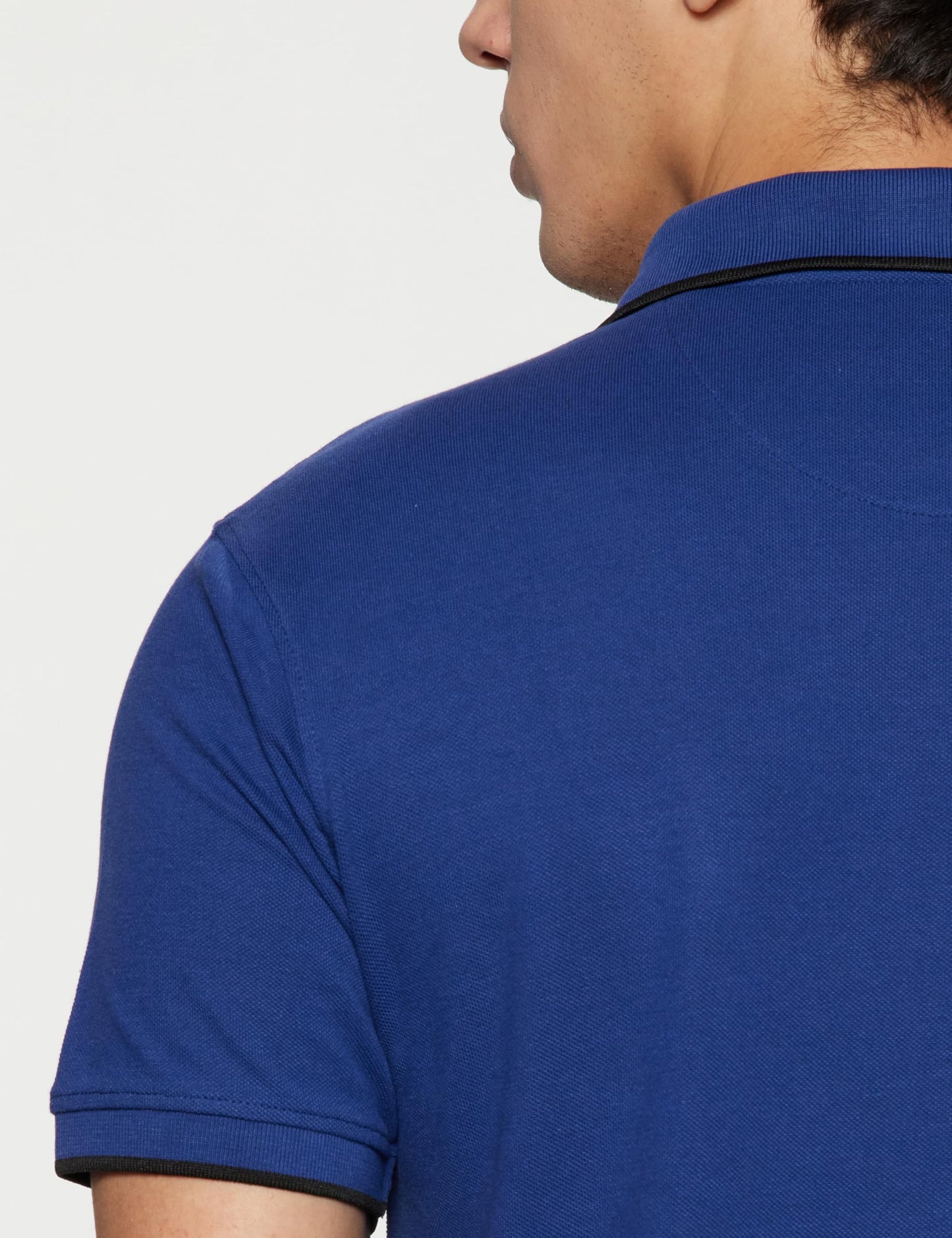 Peter England Men's Snug Fit Solid Polo T-Shirt with Coloured Collar Tipping| Cotton Rich| Premium Pique Weave