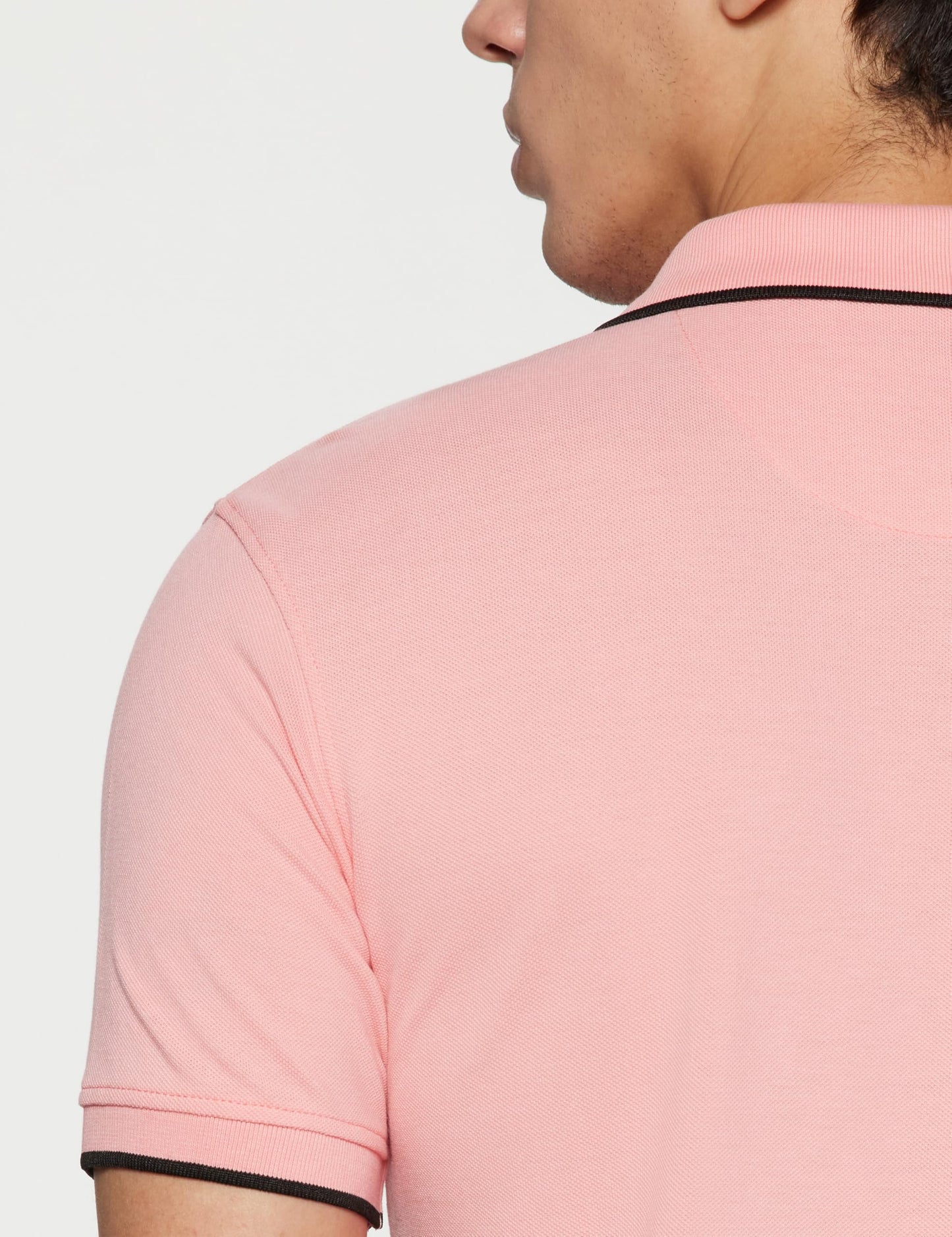 Peter England Men's Snug Fit Solid Polo T-Shirt with Coloured Collar Tipping| Cotton Rich| Premium Pique Weave