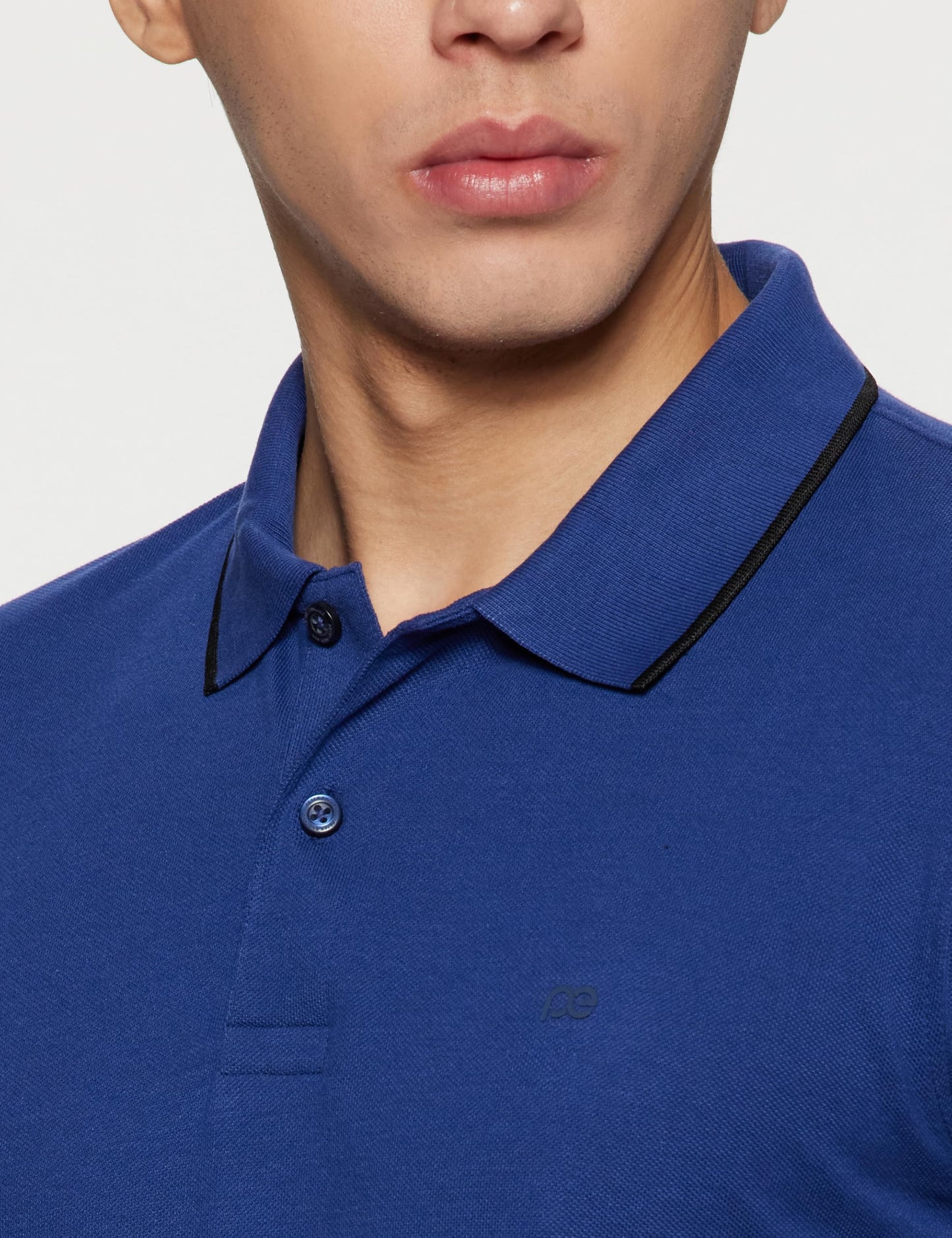 Peter England Men's Snug Fit Solid Polo T-Shirt with Coloured Collar Tipping| Cotton Rich| Premium Pique Weave