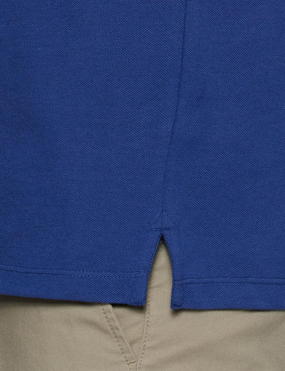 Peter England Men's Snug Fit Solid Polo T-Shirt with Coloured Collar Tipping| Cotton Rich| Premium Pique Weave