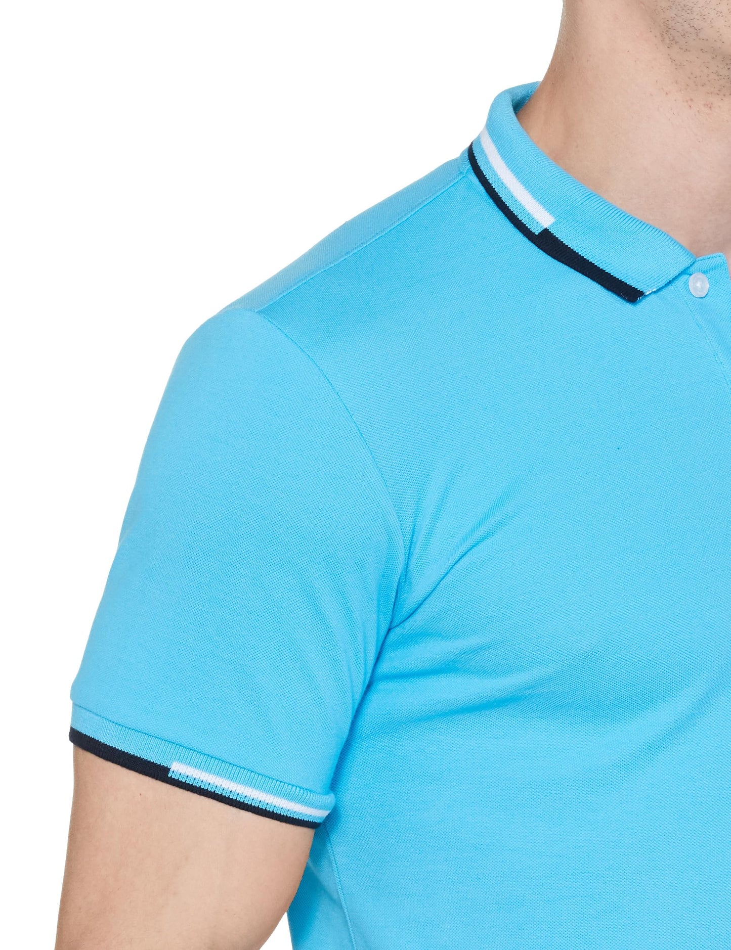 Allen Solly Men's Regular Fit Cotton Polo with Collar Detail