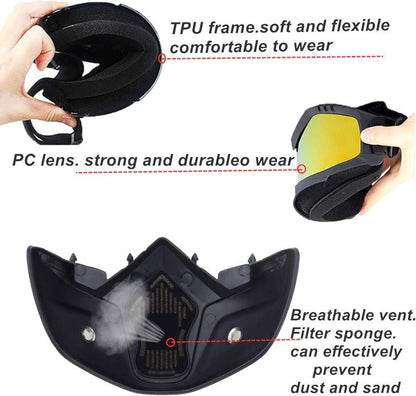 Motorcycle Goggles for safety mask.