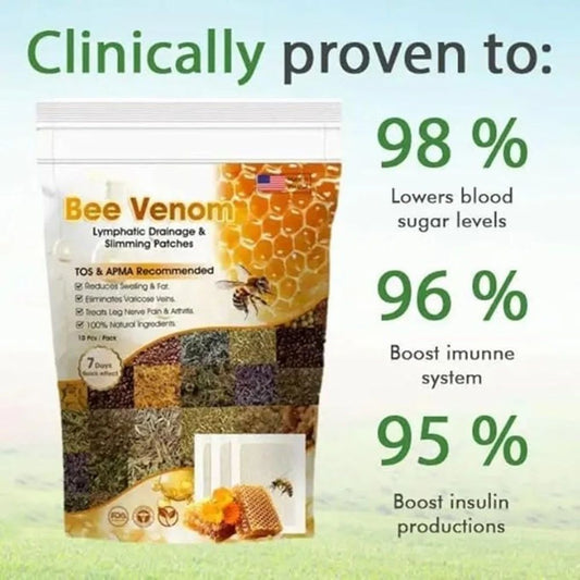 Herbal Bee Venom Lymphatic Drainage & Slimming Foot Patches (Pack of 10)