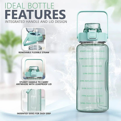 Motivational Inspirational Quotes Water Bottle, 2 Litre
